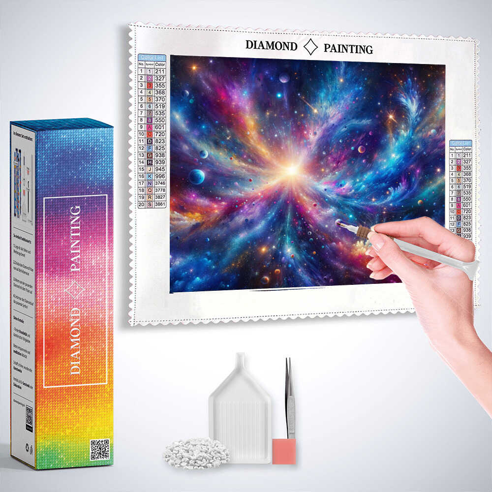 Diamond Painting - Buntes Weltall