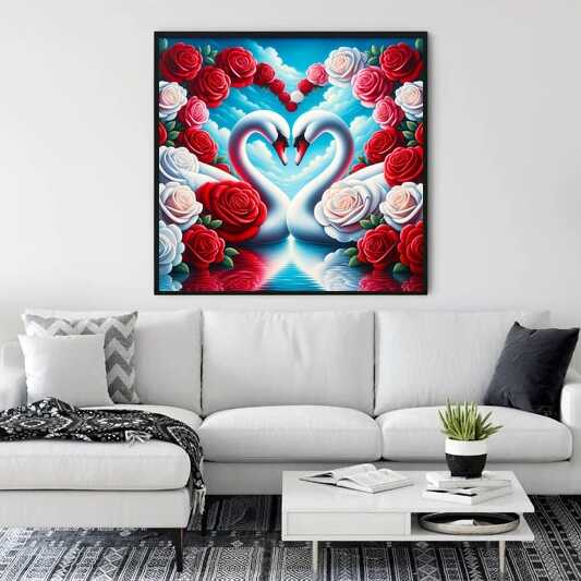 Diamond Painting - Schwanenliebe