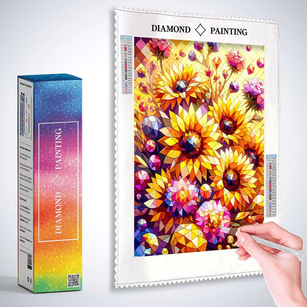 Diamond Painting - Sonnenblumen Mosaik