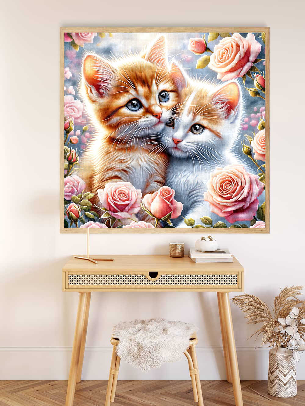 Diamond Painting - Kätzchen schmusen