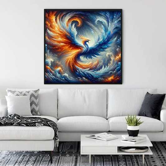 Diamond Painting - Phönix Wasser und Feuer