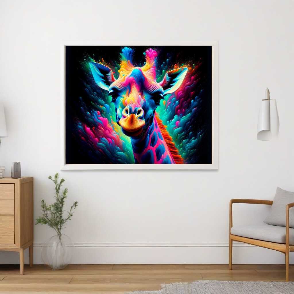 Diamond Painting - Giraffe, bunt und abstrakt