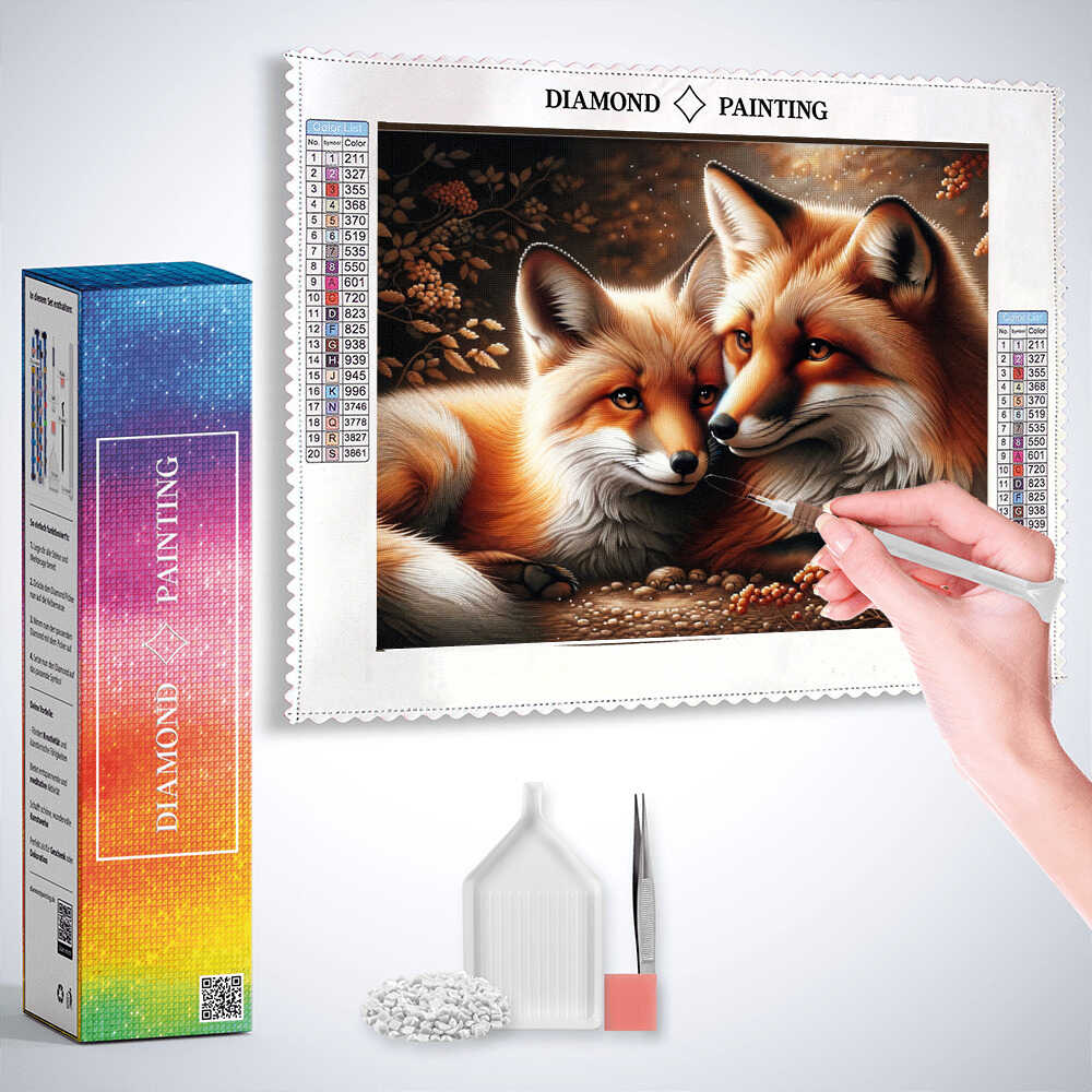 Diamond Painting - Fuchs Freundschaft
