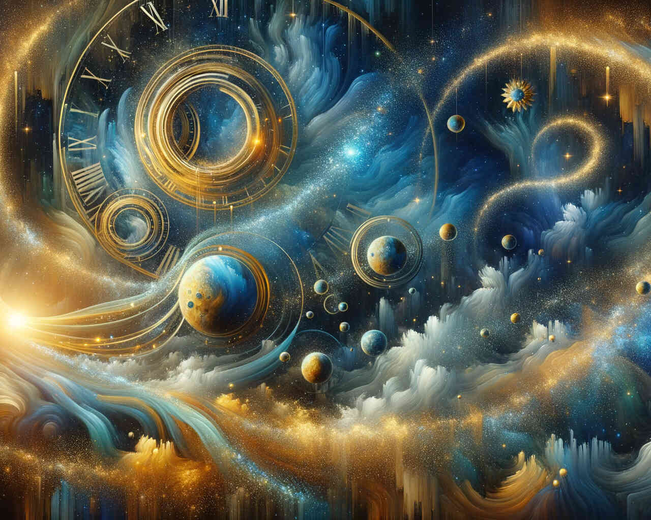 Diamond Painting - Zeitreise in abstrakter Darstellung