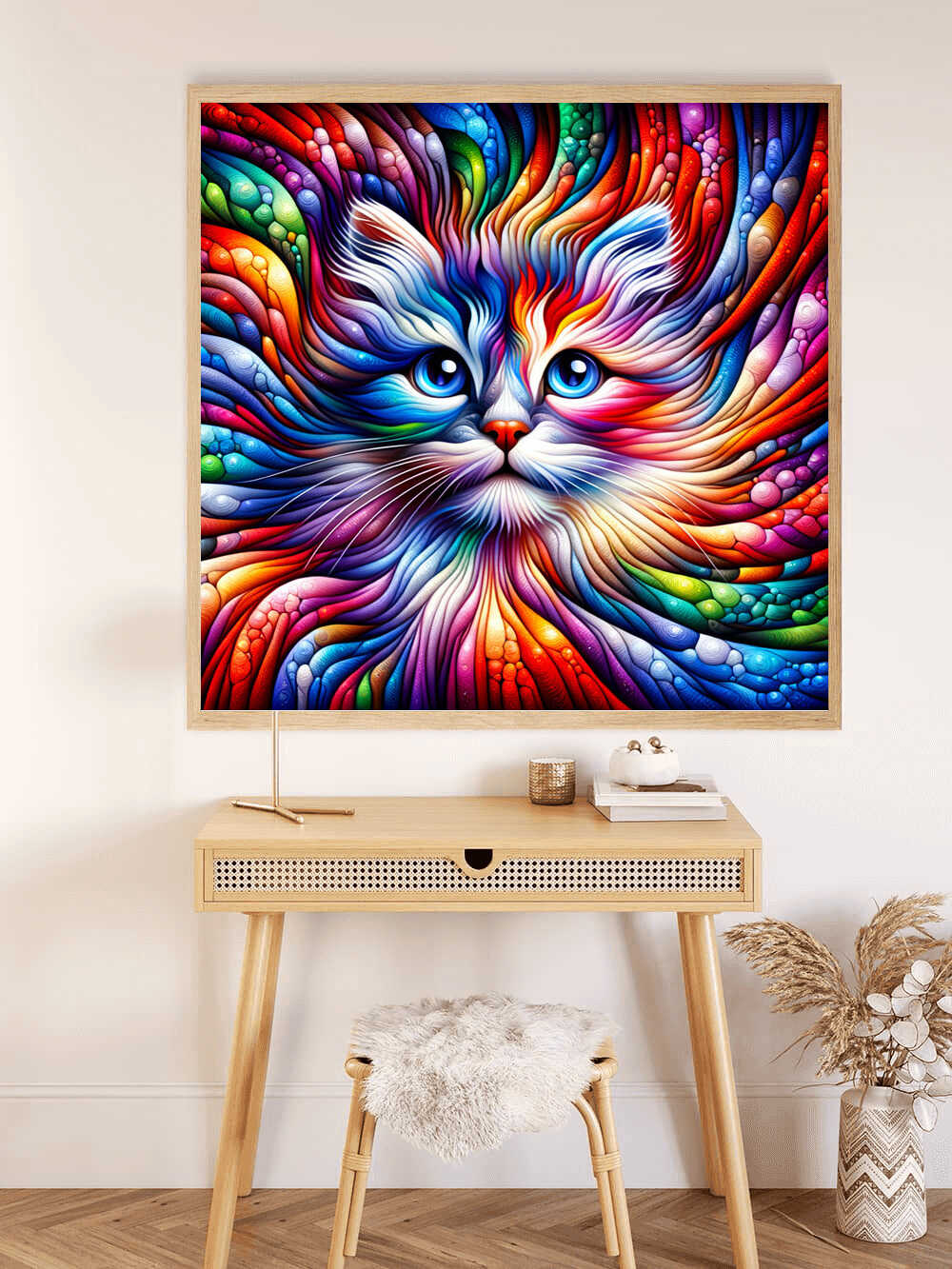 Diamond Painting - Katze Farbenspiel