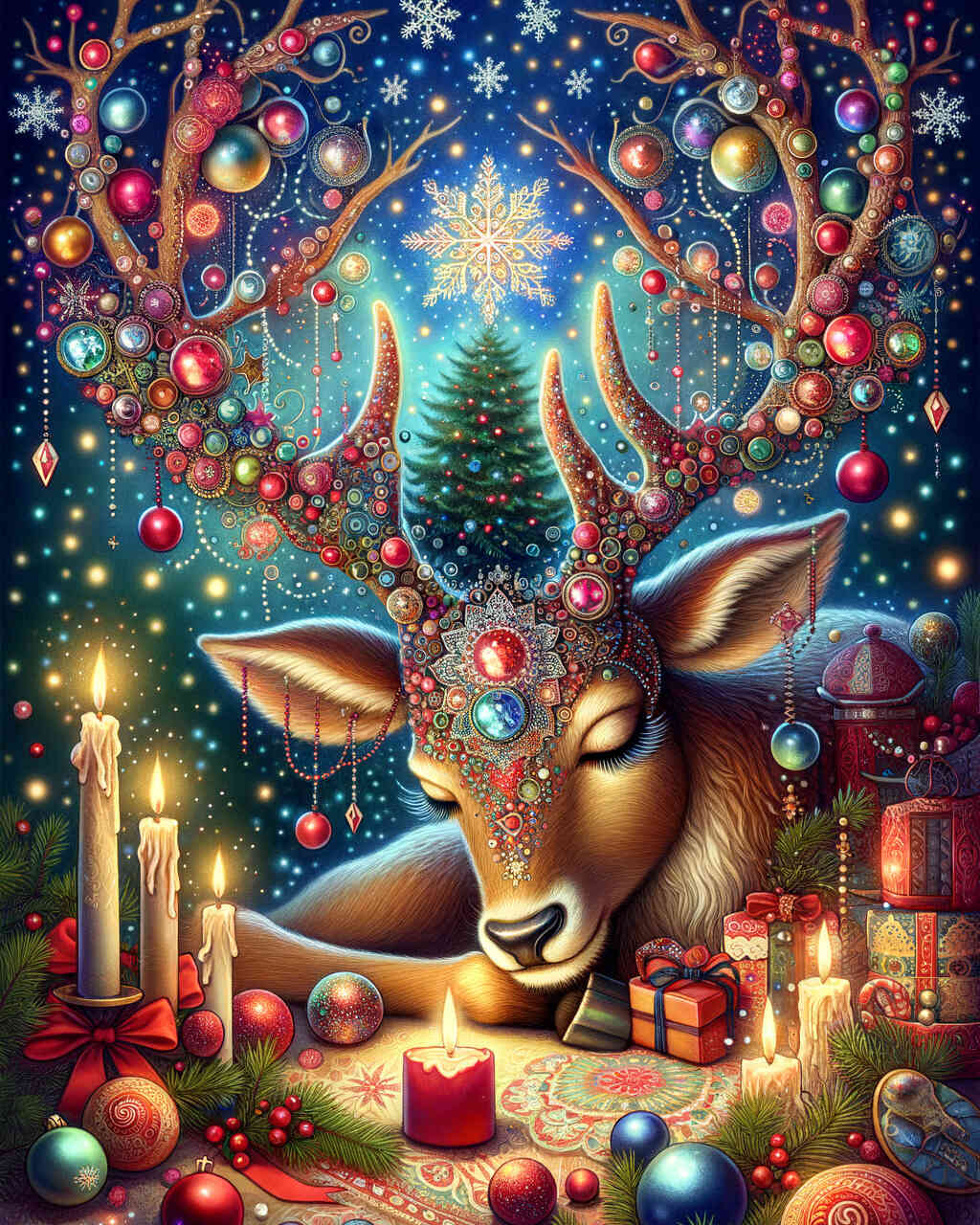 Diamond Painting - Rentierweihnachtsschmuck