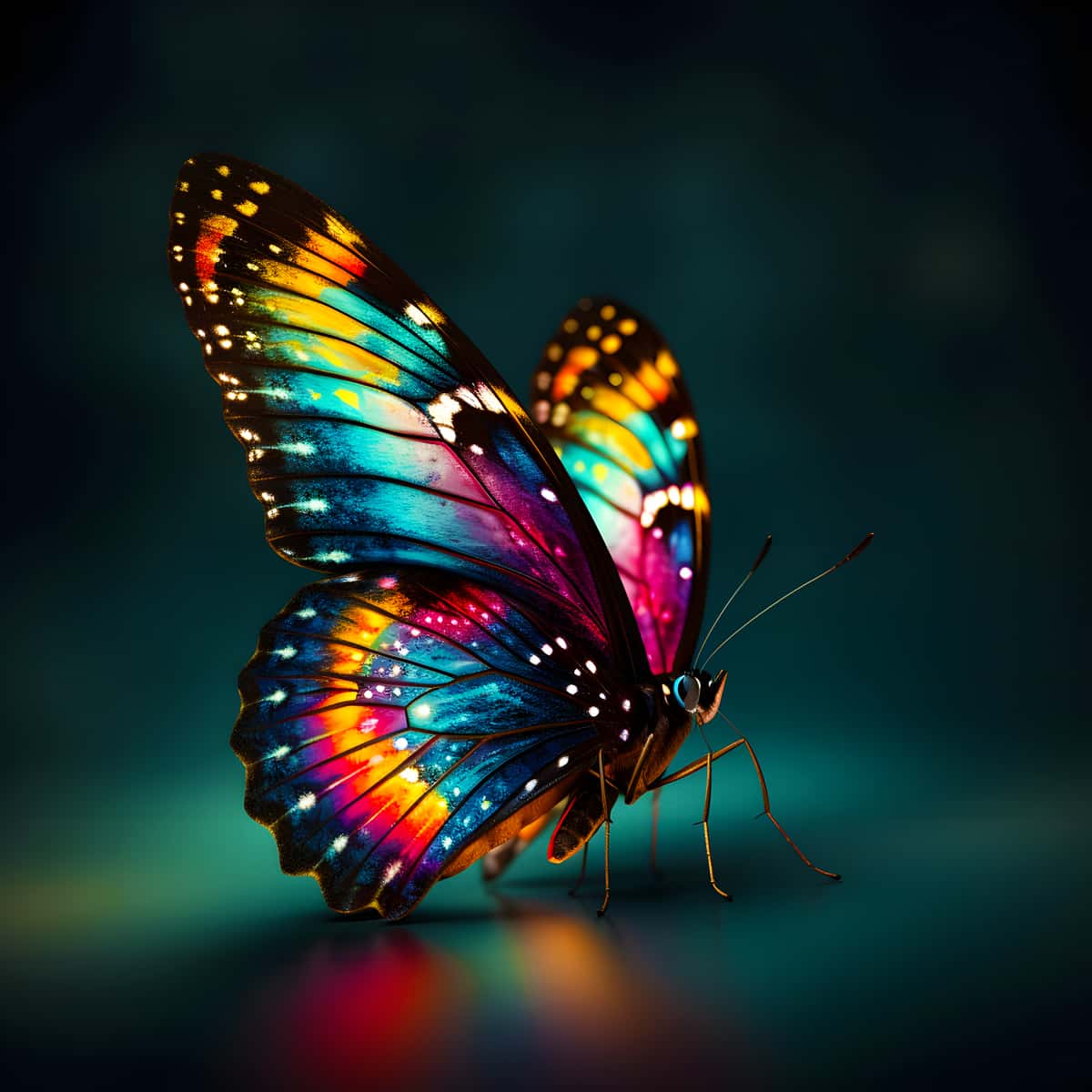 AB Diamond Painting - Schmetterling sitzend - gedruckt in Ultra-HD - AB Diamond, Neu eingetroffen, Quadratisch, Schmetterling, Tiere