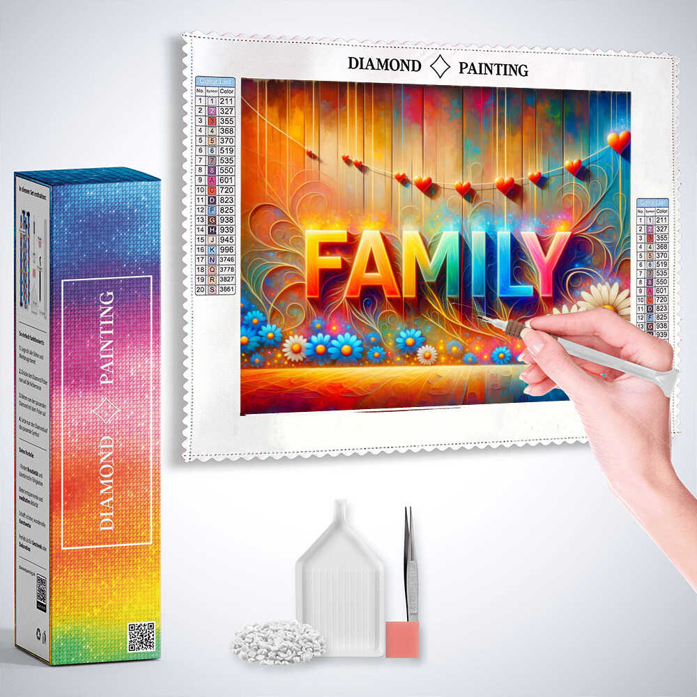 Diamond Painting - Family, Bunt