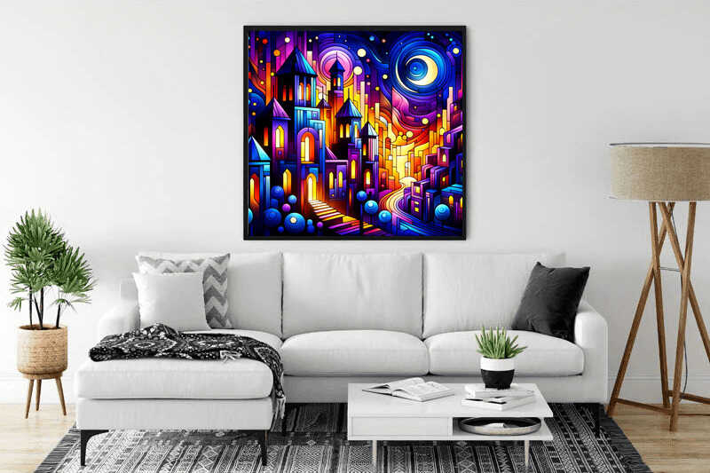 Diamond Painting - Abstrakte Stadt