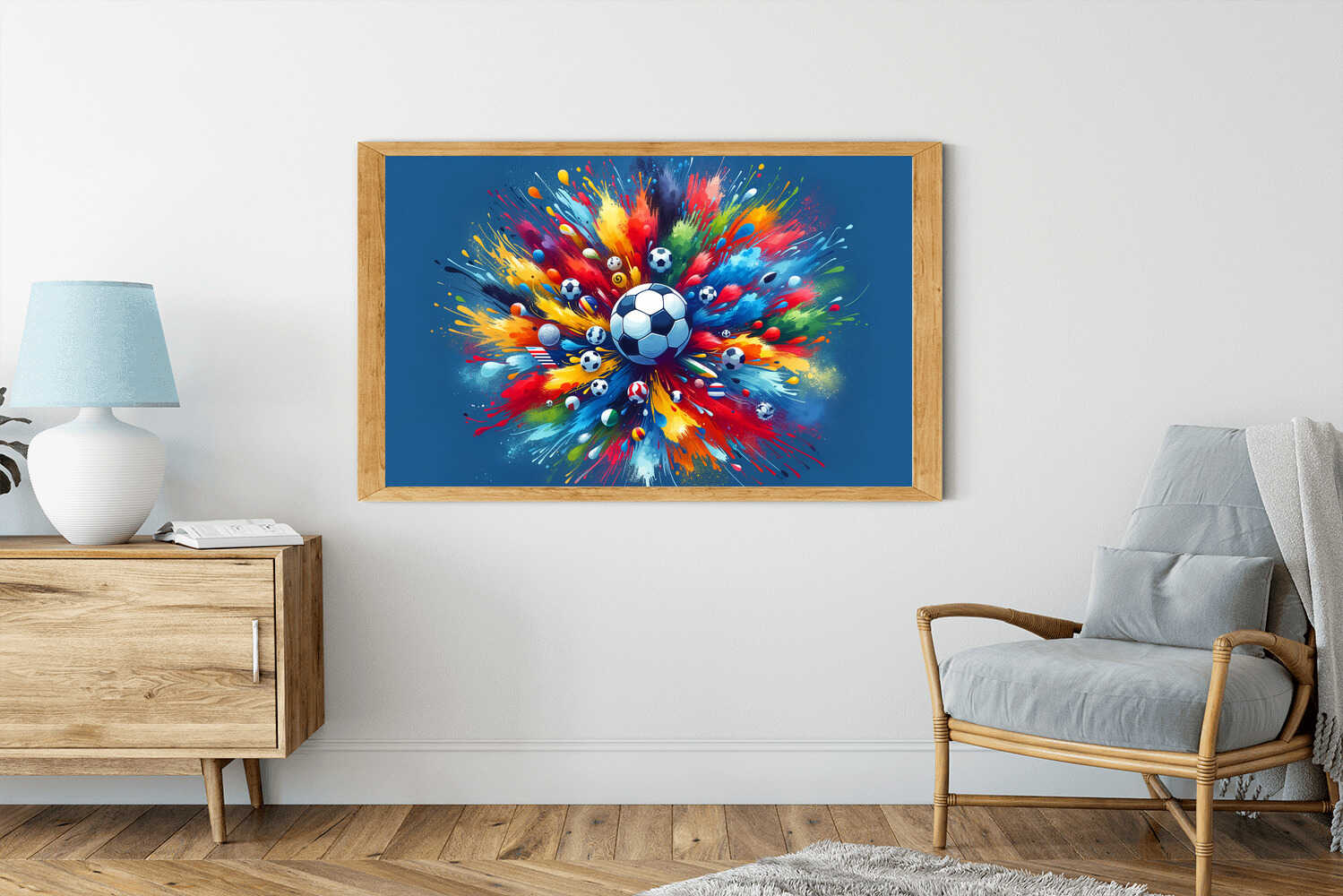 Diamond Painting - Farbenexplosion am Spielfeldrand