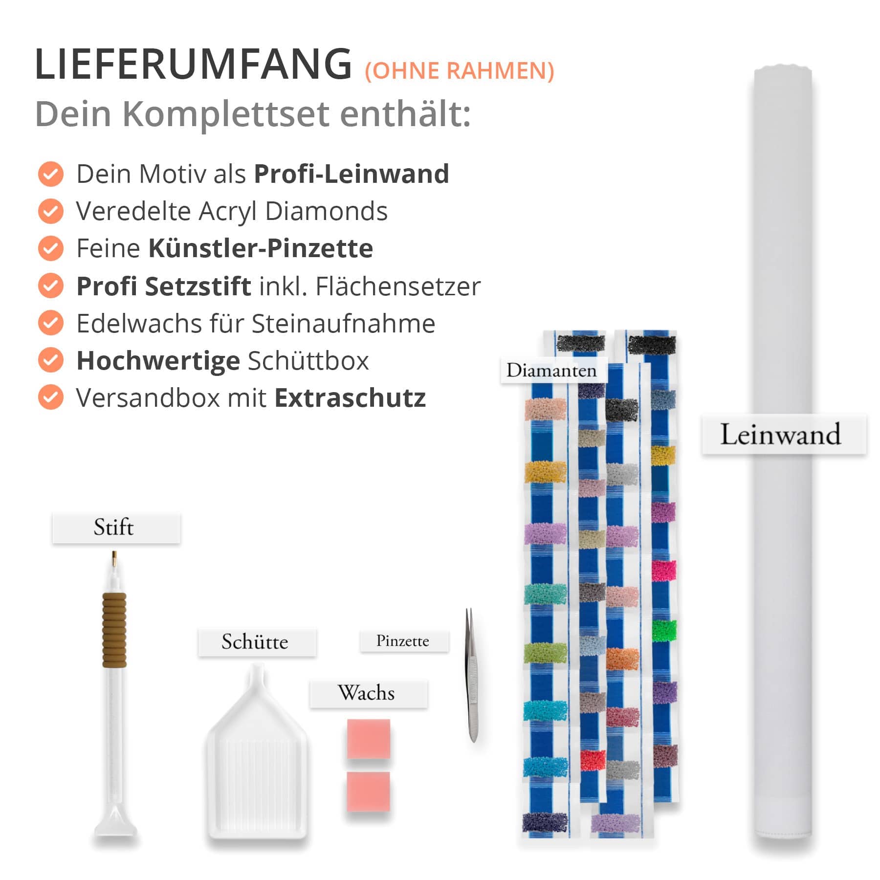 Diamond Painting - Tropfen Welt - gedruckt in Ultra-HD - Abstrakt, Horizontal, Neu eingetroffen