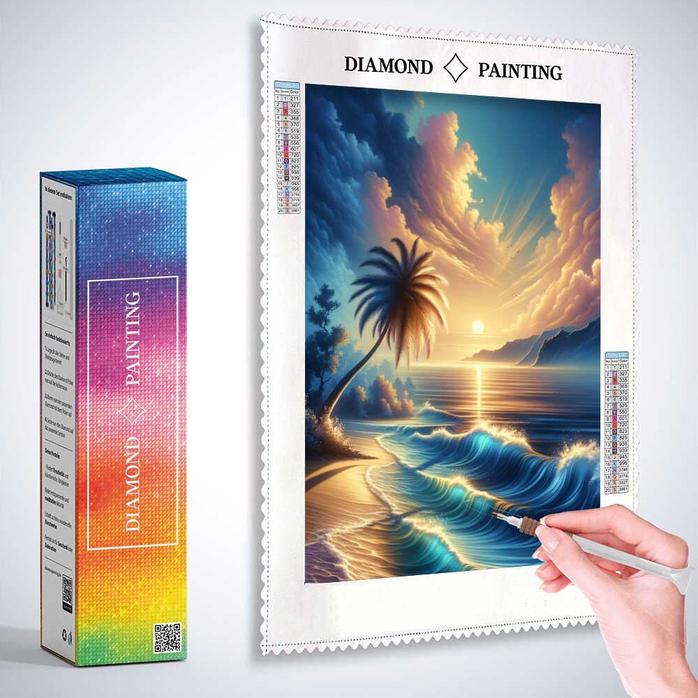 Diamond Painting - Sanfter Wellengang Abend