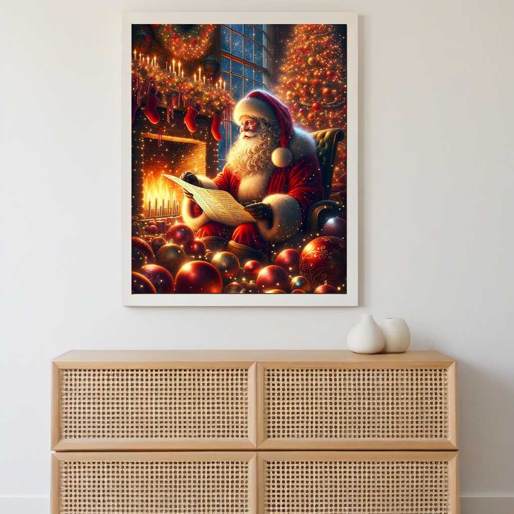 Diamond Painting - Weihnachtsmannwunschzettel