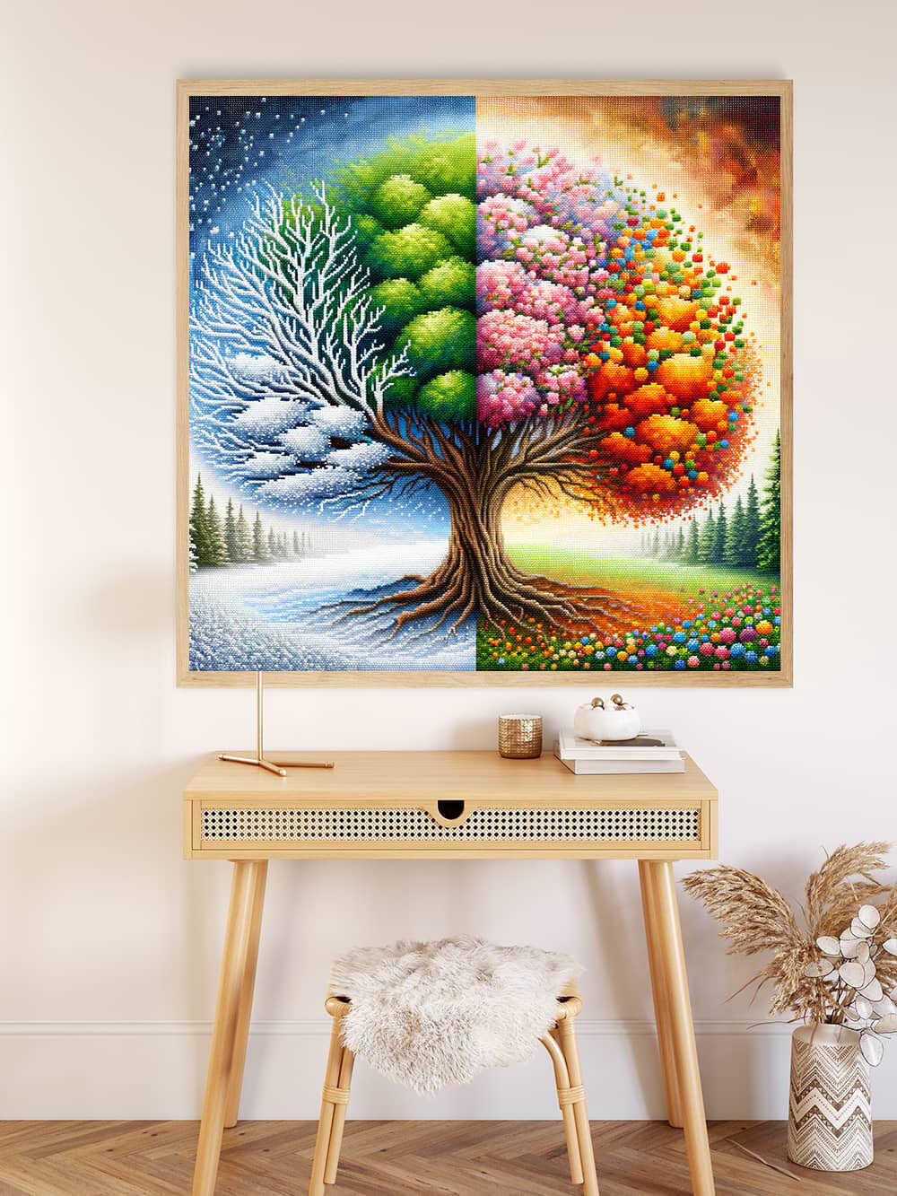 Diamond Painting - Winter, Sommer, Frühling und Herbst