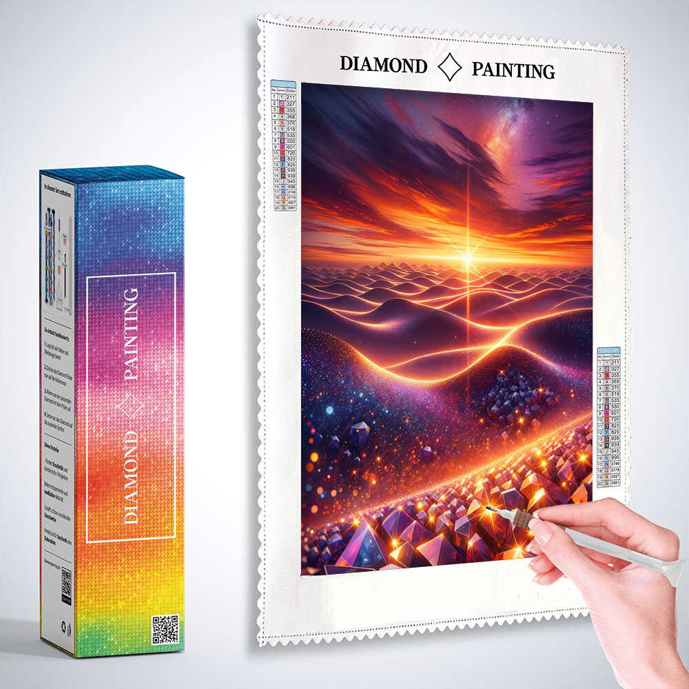 Diamond Painting - Sonnenuntergang, Dünen