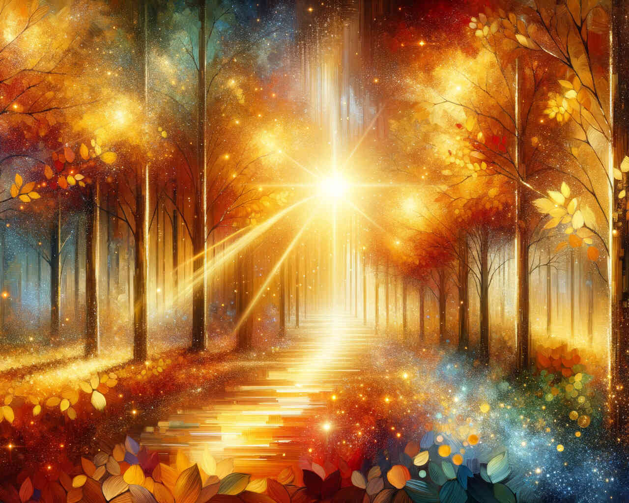 Diamond Painting - Herbstwald Sonne