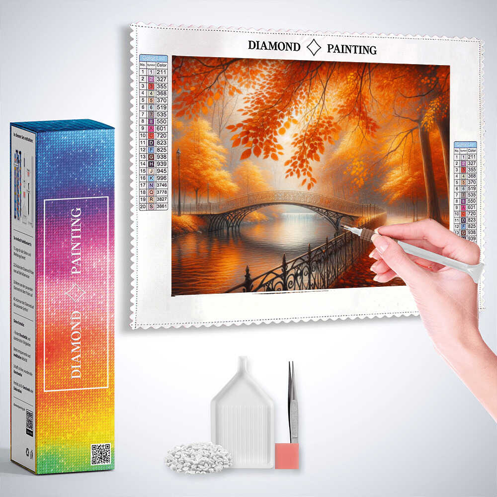 Diamond Painting - Herbstspaziergang, Orange