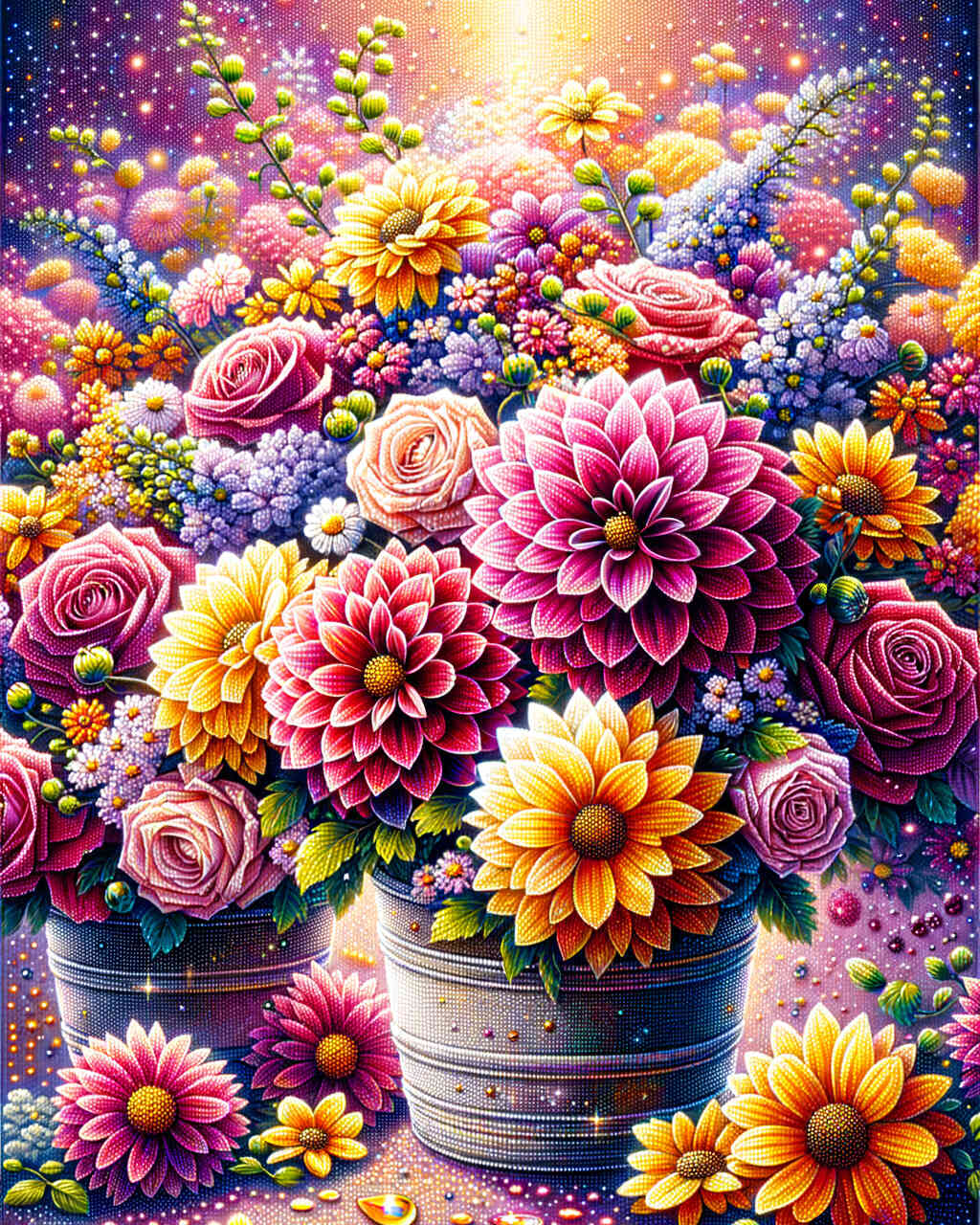 Diamond Painting - Herrlicher Blumenstrauß