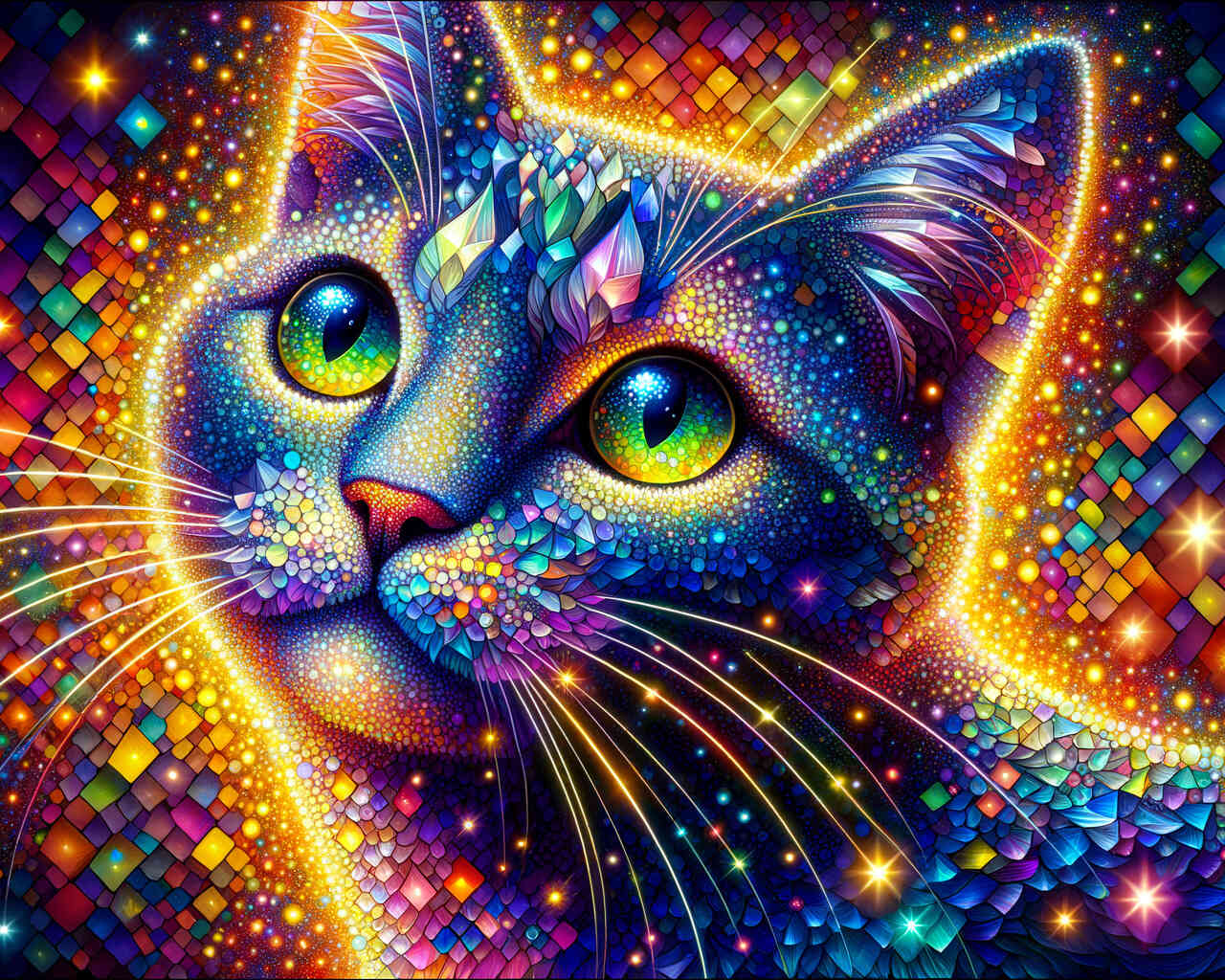 Diamond Painting - Bunte Katze