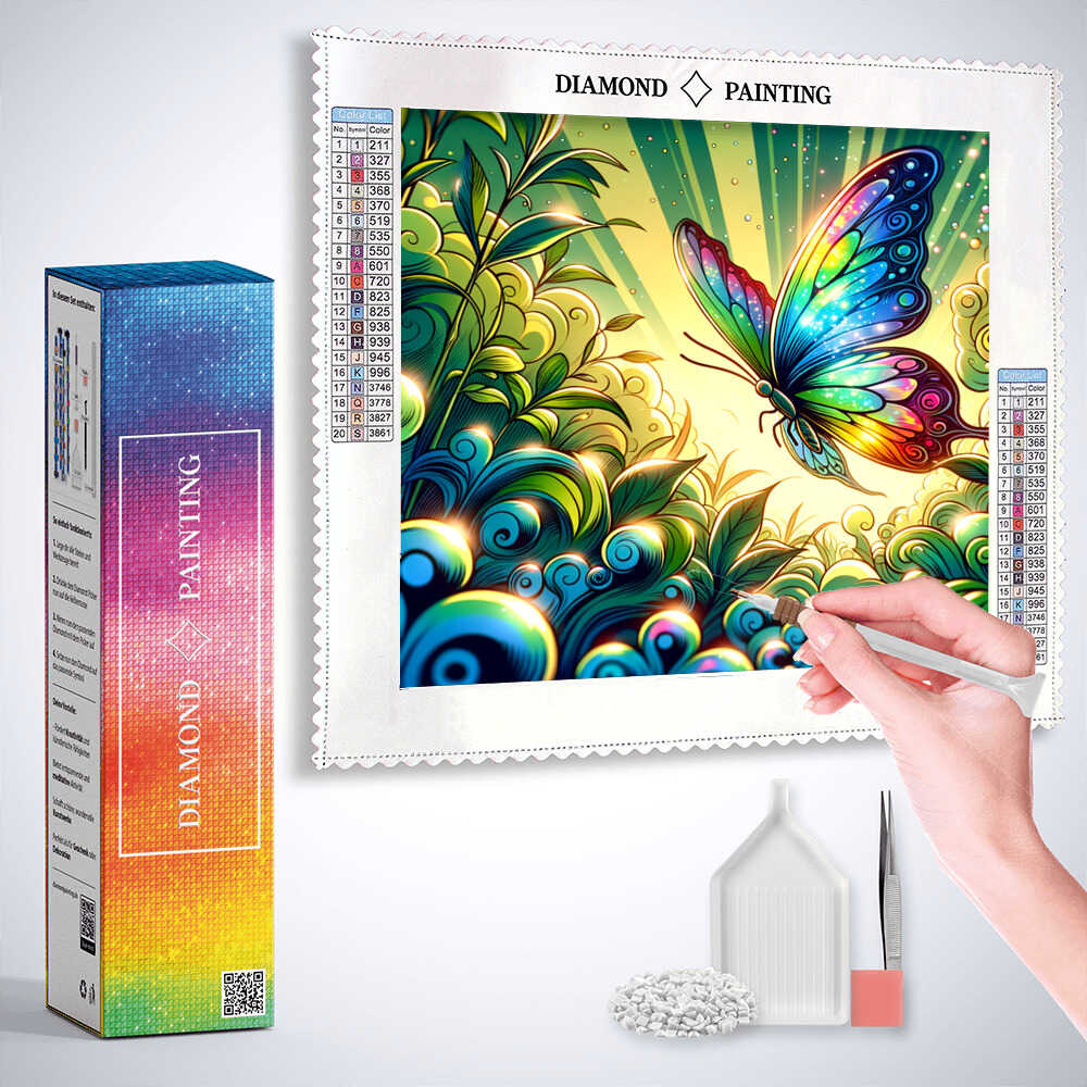 Diamond Painting - Regenbogenschmetterling