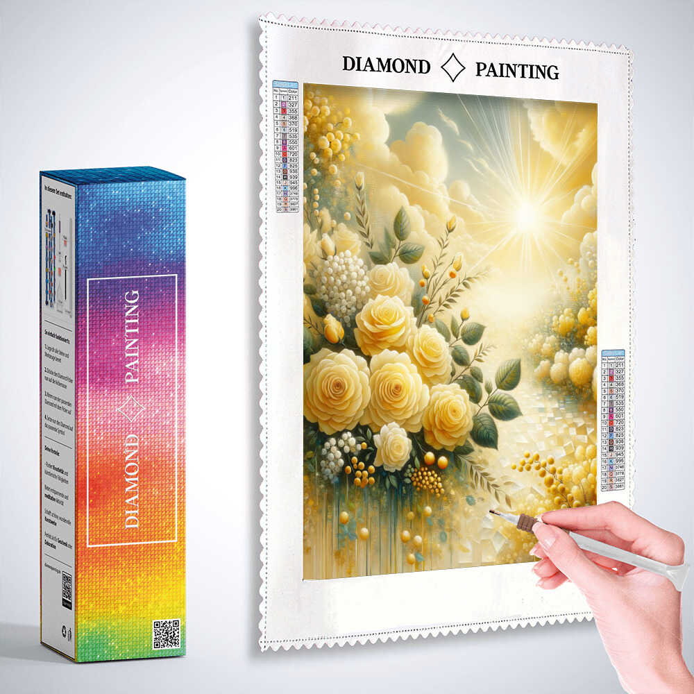 Diamond Painting - Gelbe Dankes Rosen