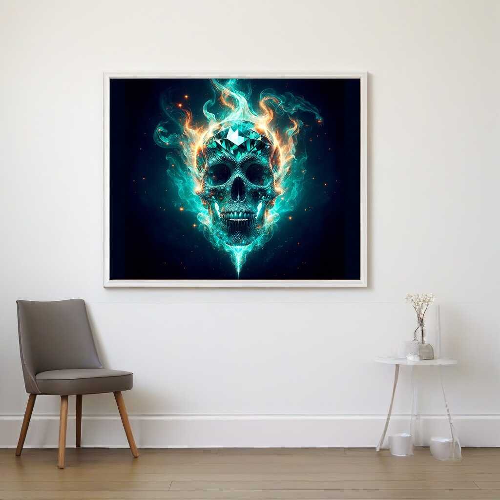 Diamond Painting - Leuchtender Totenkopf