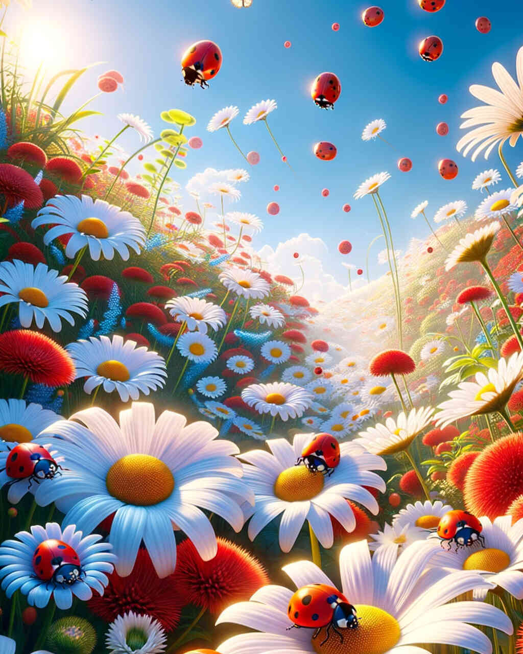 Diamond Painting - Marienkäfer Margeriten