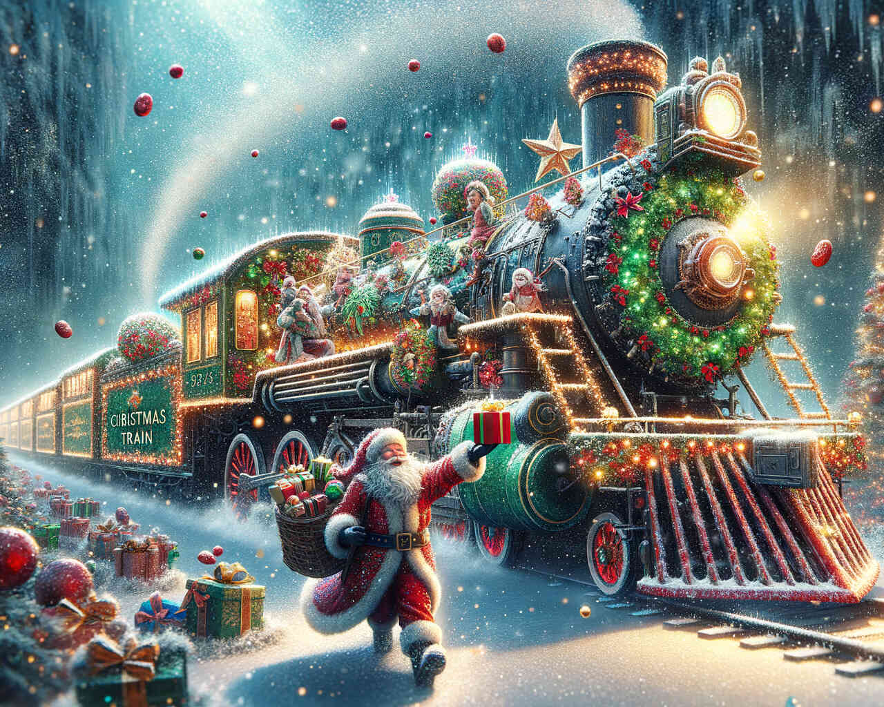 Diamond Painting - Weihnachtszug