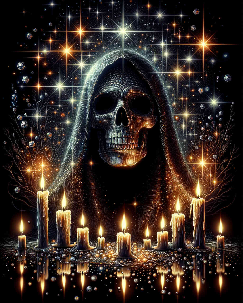 Diamond Painting - Totenkopf Kerze