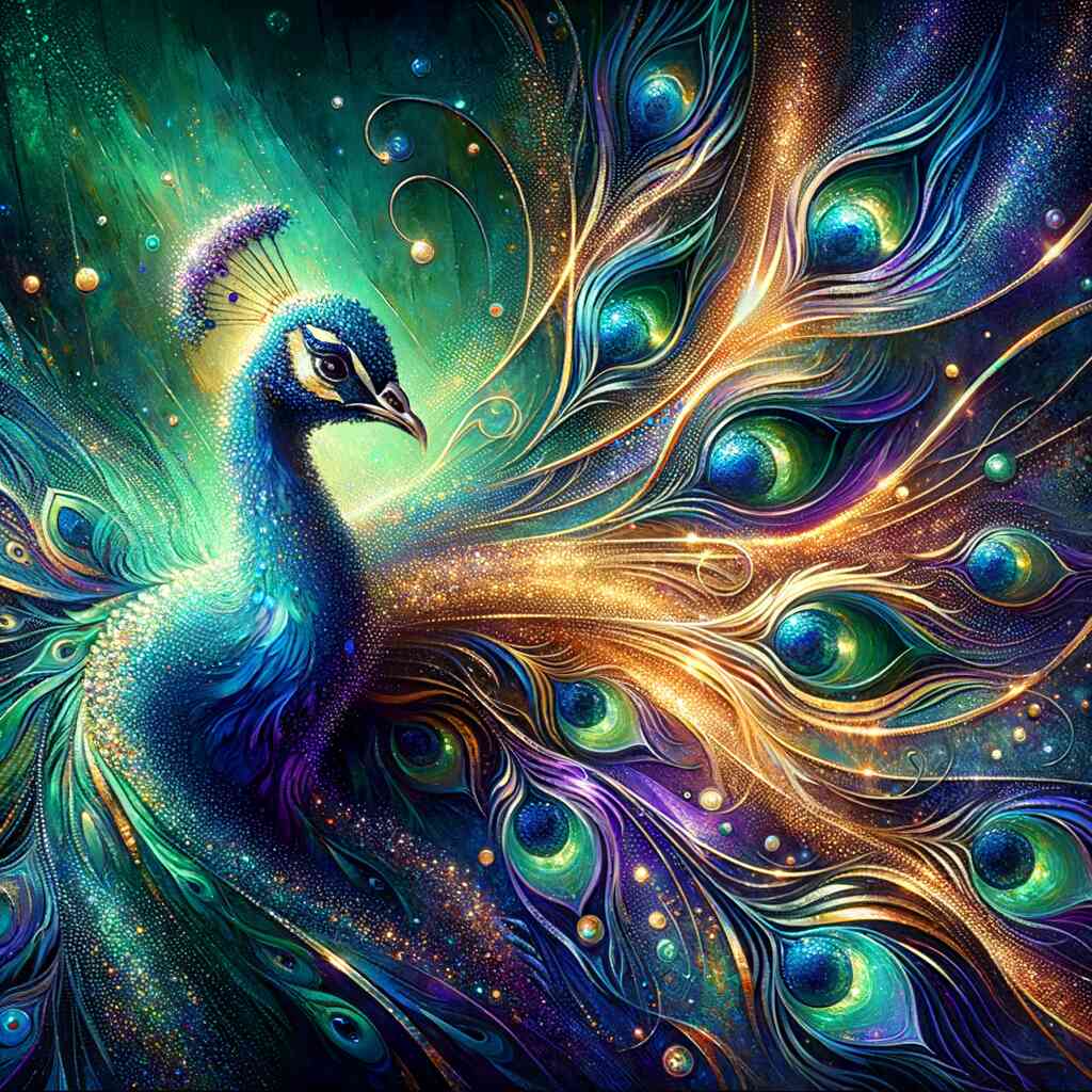 Diamond Painting - Prächtiges Rad des Pfau