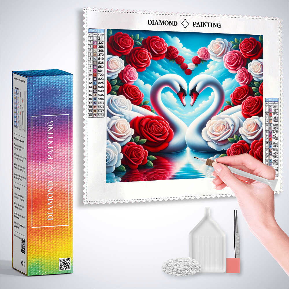 Diamond Painting - Schwanenliebe