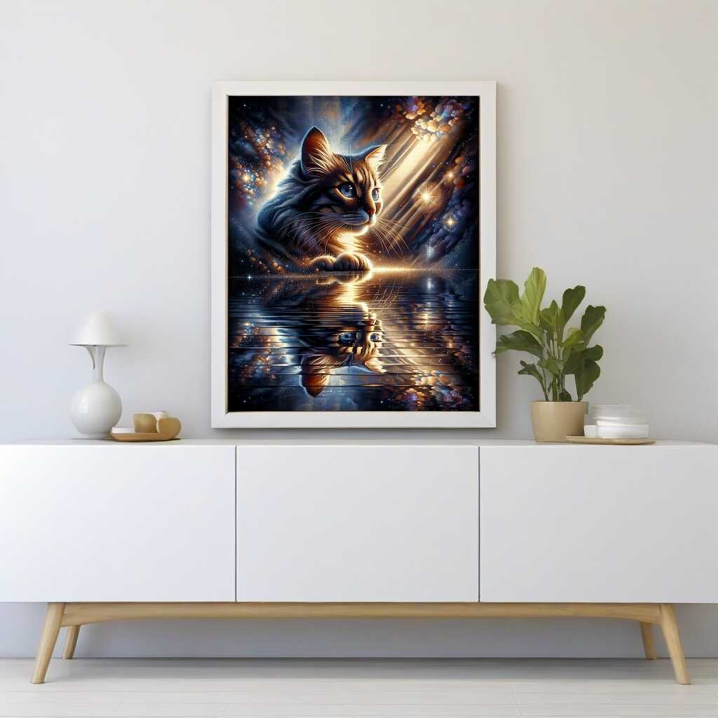 Diamond Painting - Katze Spiegelbild