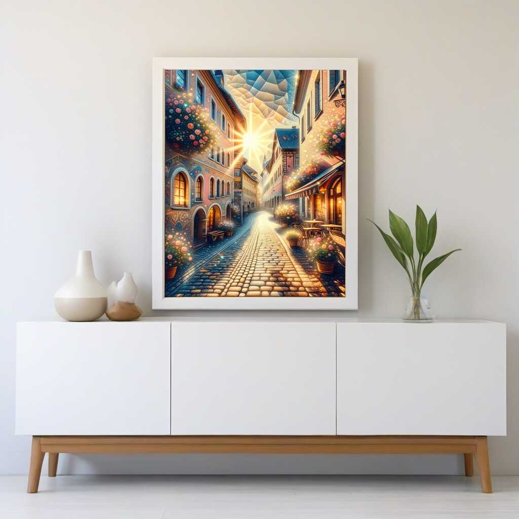 Diamond Painting - Romantische Altstadtstraße