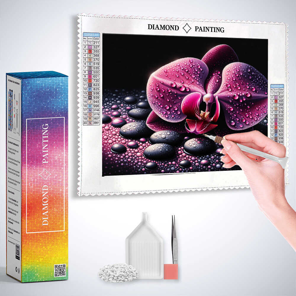 Diamond Painting - Orchidee, groß
