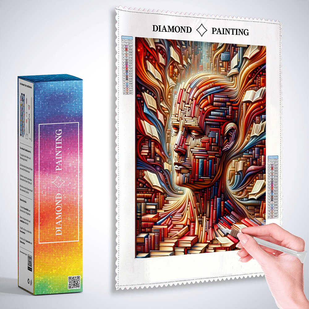 Diamond Painting - Büchermensch