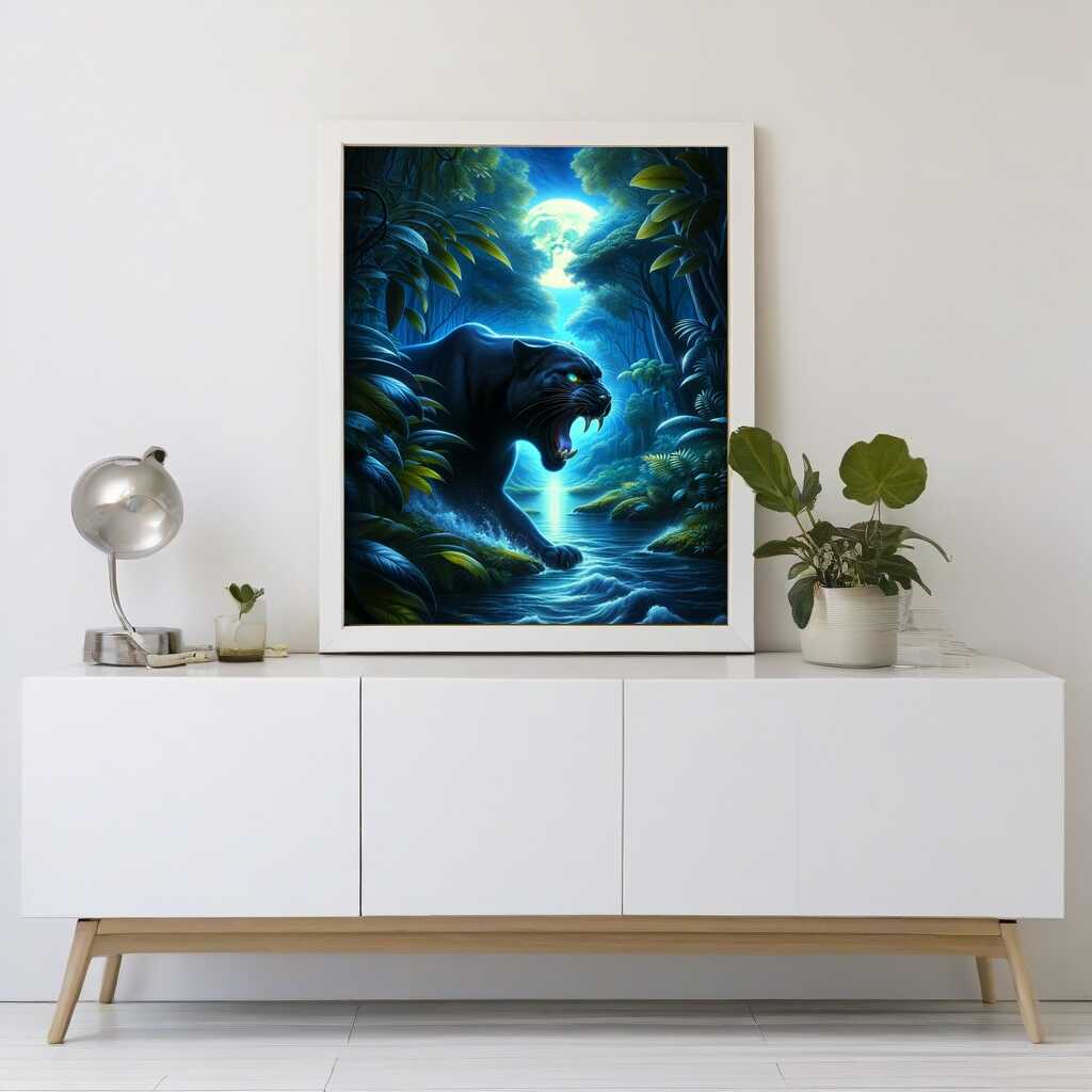 Diamond Painting - Brüllender Panther