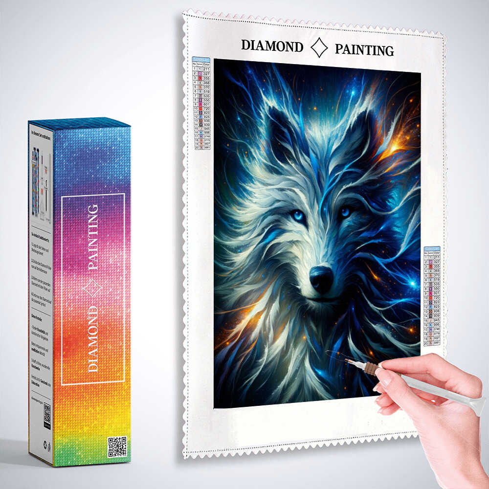 Diamond Painting - Wolf, Farbe