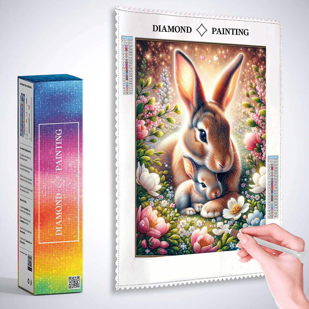 Diamond Painting - Hase Mutter und Kind