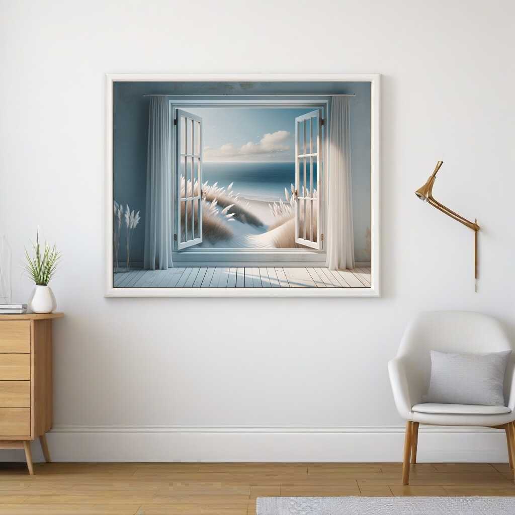 Diamond Painting - Blick aus Fenster, Düne