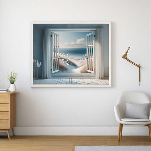 Diamond Painting - Blick aus Fenster, Düne
