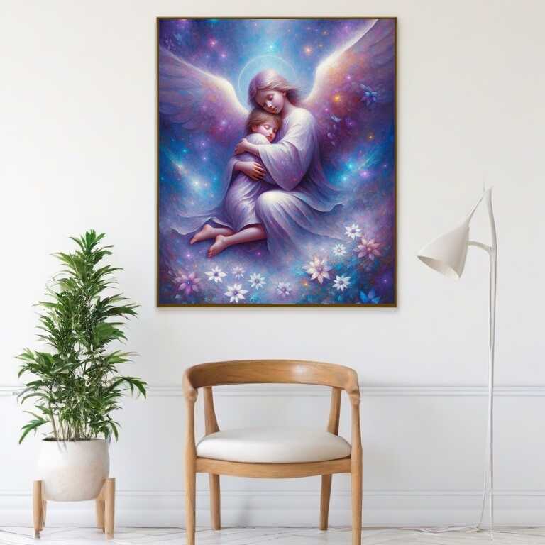 Diamond Painting - Kind mit Schutzengel