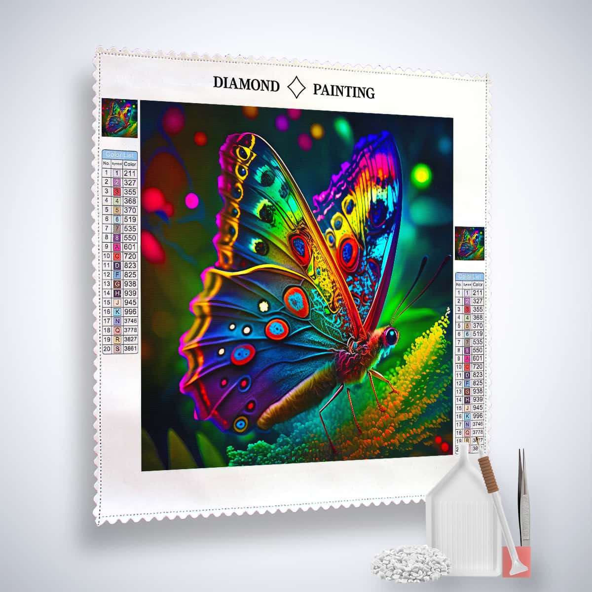 AB Diamond Painting - Strahlender Schmetterling - gedruckt in Ultra-HD - AB Diamond, Neu eingetroffen, Quadratisch, Schmetterling, Tiere