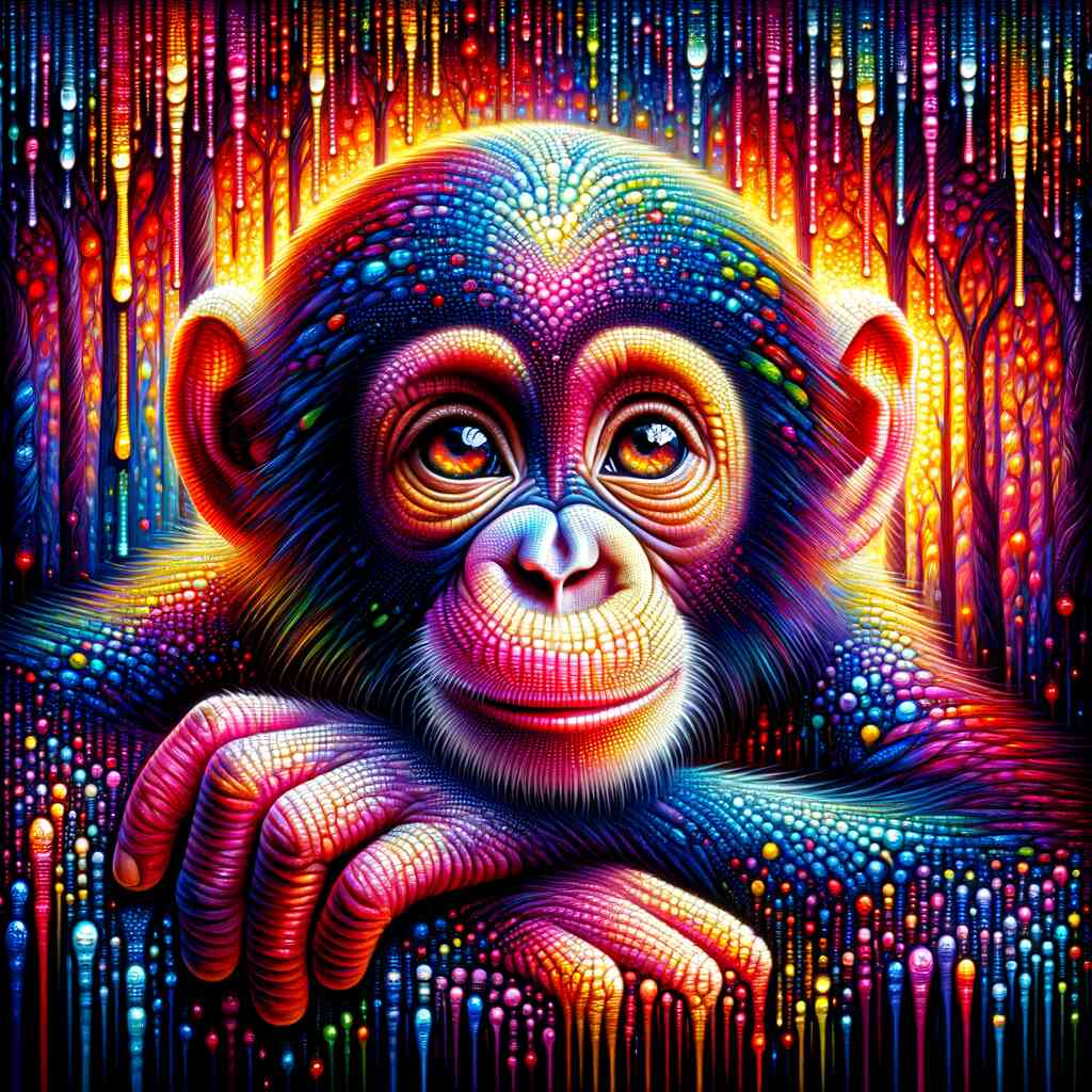Diamond Painting - Schimpansen Junges