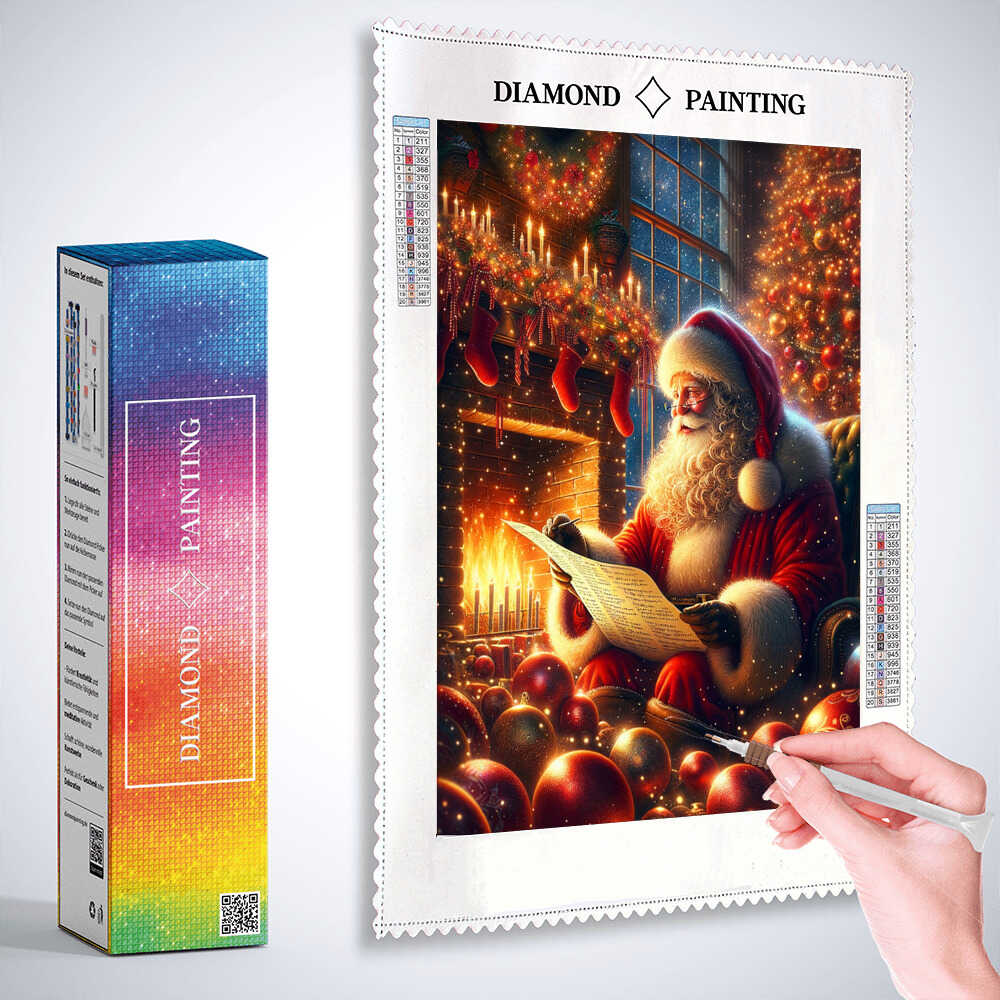 Diamond Painting - Weihnachtsmannwunschzettel