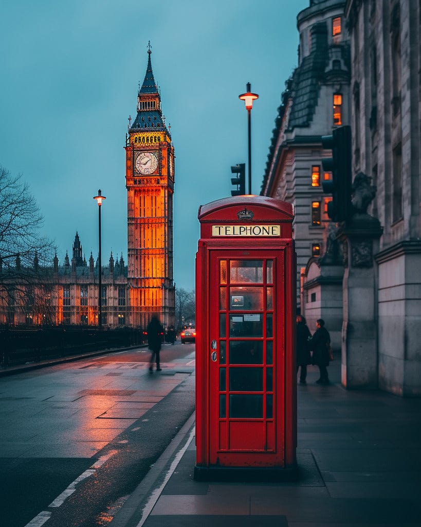Diamond Painting - London, Telefonzelle