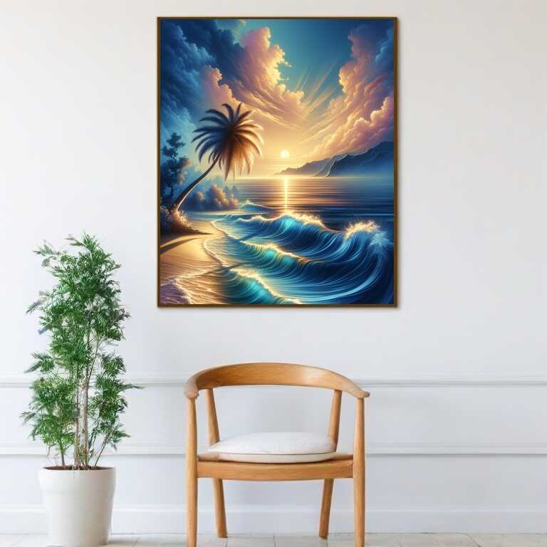 Diamond Painting - Sanfter Wellengang Abend
