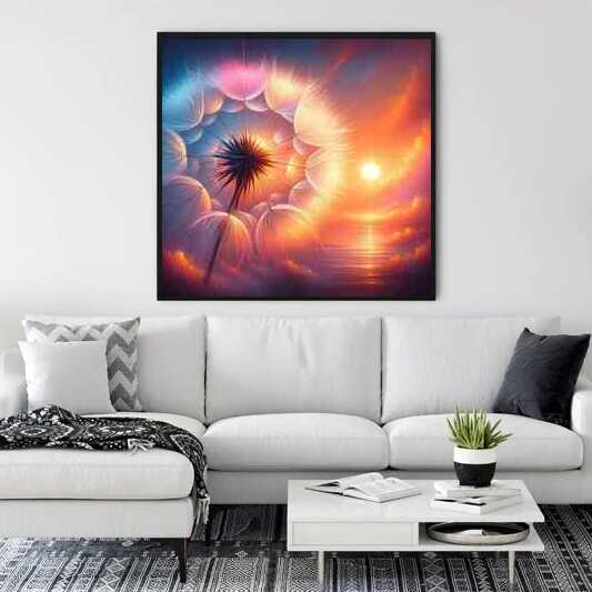 Diamond Painting - Pusteblume, Sonnenuntergang