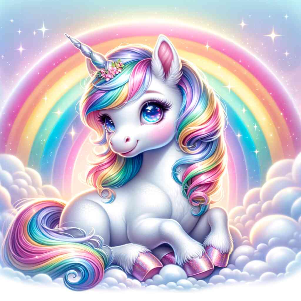 Diamond Painting - Einhorn vor Regenbogen