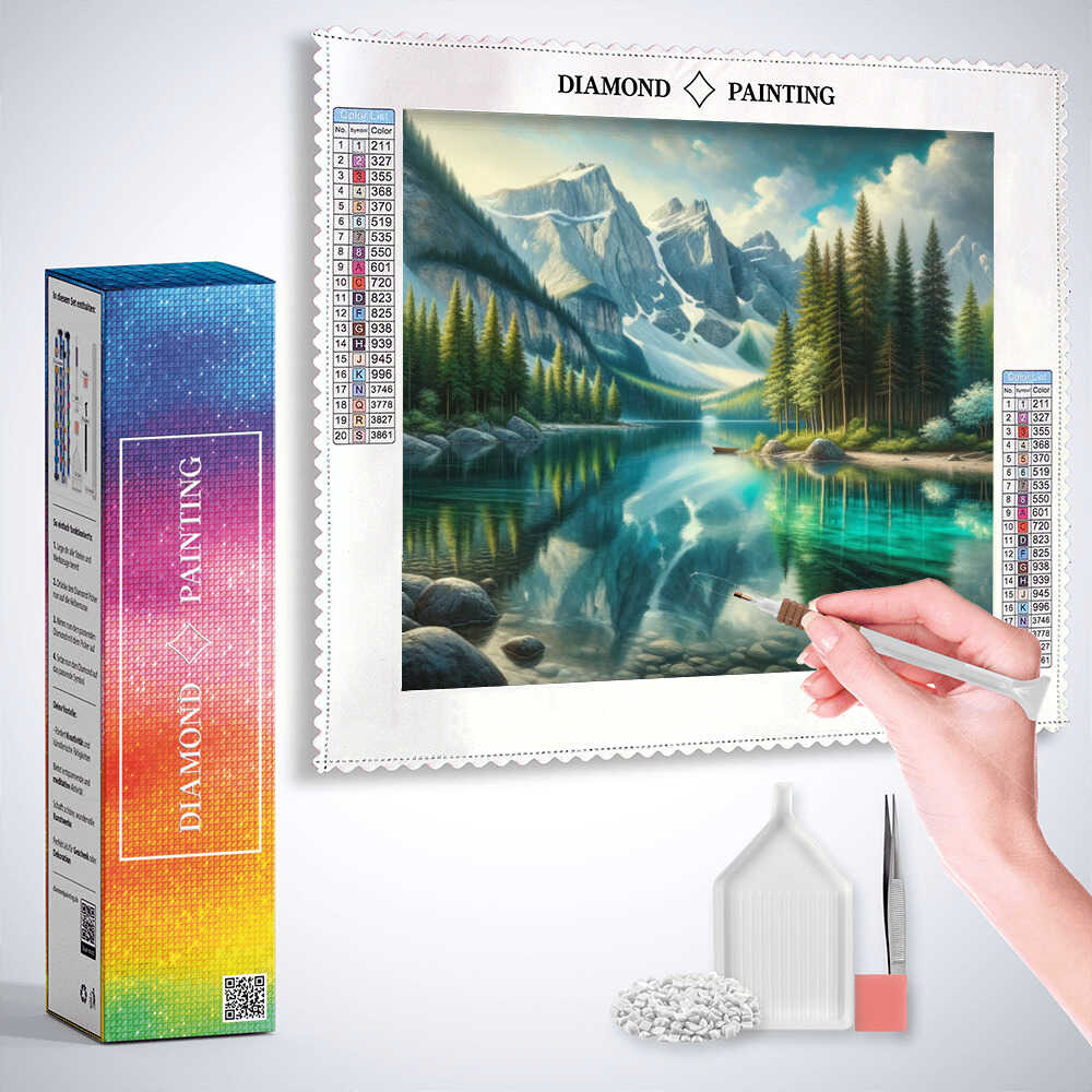 Diamond Painting - Klarer Gebirgssee