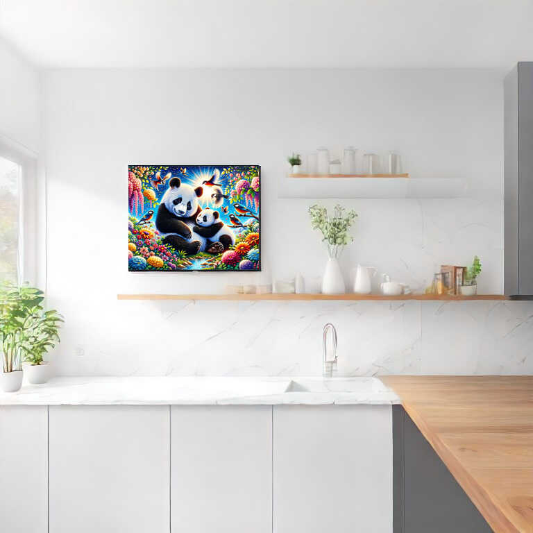 Diamond Painting - Panda, Mutter mit Kind